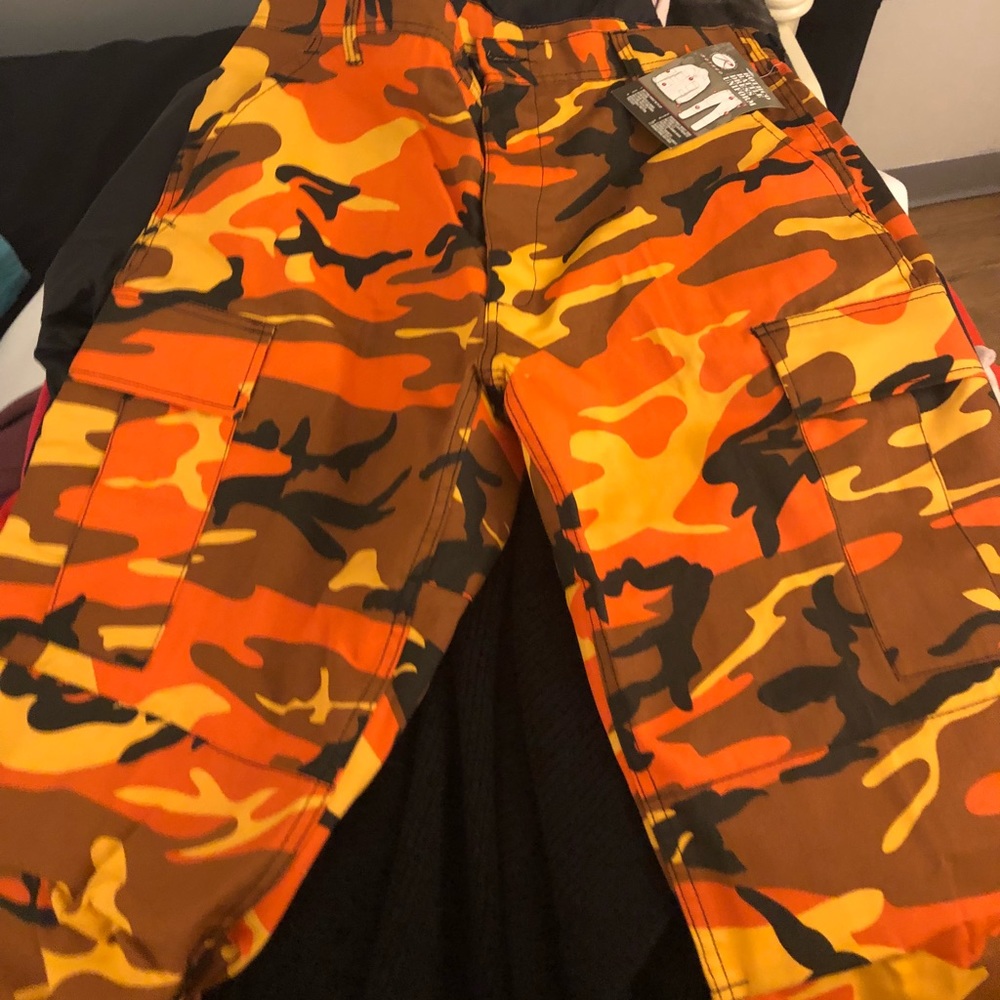 Orange camo pants